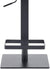 Oakestry Kaylee Contemporary Swivel Barstool in Matte Black Finish and Grey Faux Leather