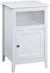 Oakestry Storage Cabinet End Table with Shelf, White