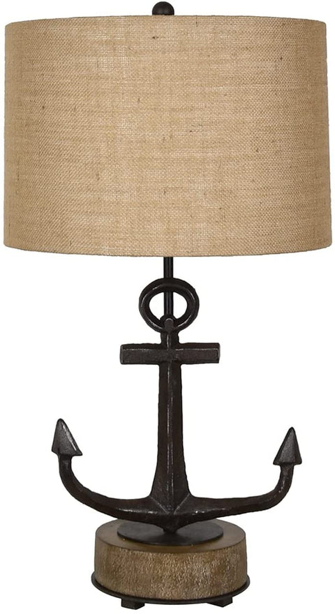 Oakestry CVAER1248 Warf Anchor Table Lamp Lighting, Black