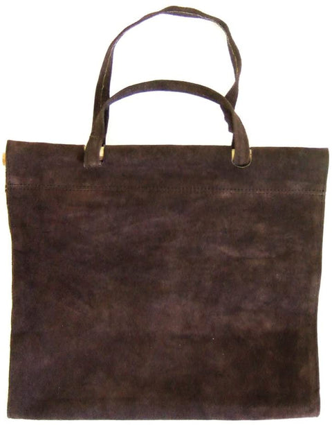 Oakestry Suede Log Carrier Tote, Brown