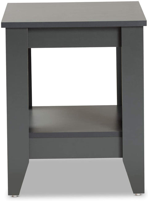 Oakestry Audra Modern and Contemporary Grey Finished Wood Living Room End Table