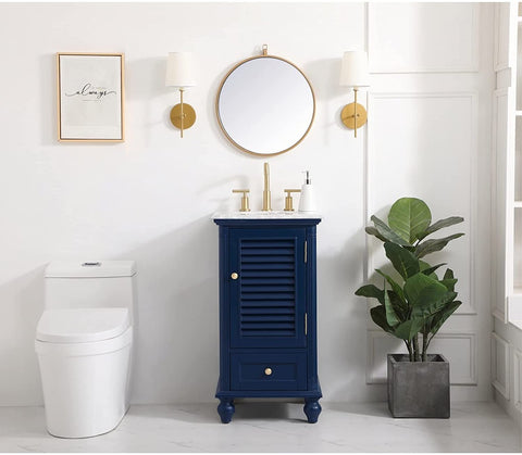 Oakestry 19 inch Single Bathroom Vanity in Blue