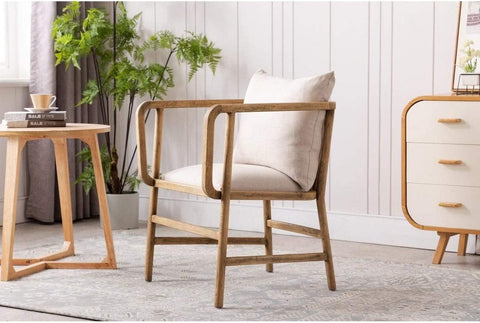 Boraam Alexandra Arm Chair, Natural Linen