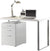 Oakestry Brennan 3-Drawer Reversible set up Office Desk | White.