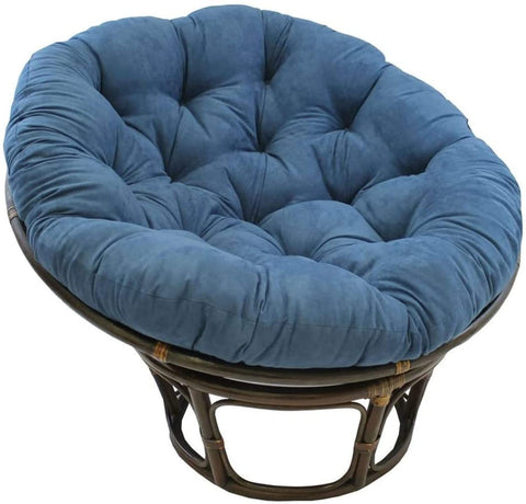 Oakestry Furniture Piece Rattan 42-Inch Papasan Chair with Micro Suede Cushion
