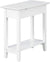 Oakestry American Heritage Flip Top End Table with Charging Station and Shelf, White