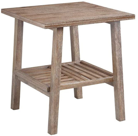 Oakestry Sonoma End Table, Barnwood Wire-Brush