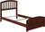 Oakestry Richmond Traditional Bed with Matching Footboard and Turbo Charger, Twin XL, Walnut