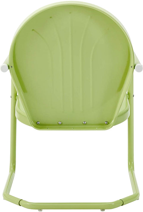 Oakestry CO1001A-KL Griffith Retro Metal Outdoor Chair, Key Lime