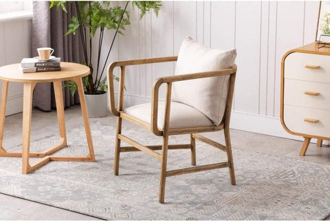 Boraam Alexandra Arm Chair, Natural Linen