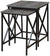 Oakestry Tucson Nesting End Tables, Weathered Gray / Black