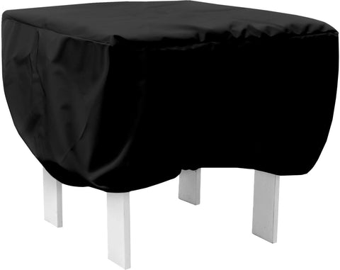 Oakestry 76650 26-Inch Ottoman/Small Table Cover, 26 by 26 by 16-Inch, Black