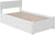 Oakestry Orlando Platform Flat Panel Footboard and Turbo Charger with Urban Bed Drawers, Twin XL, White