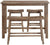 Oakestry Sonoma 4-Piece Pub Table Set, 36 x 47.25 x 23.75, Barnwood Wire-Brush