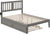 Oakestry Tahoe Bed with USB Turbo Charger and Twin Extra Long Trundle, Queen, Grey