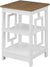 Oakestry Town Square End Table with Shelves, White