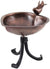 Oakestry HBB-01-S Heart Shaped birdbath Bowl with Stake, Antique Copper