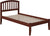 Oakestry Richmond Platform Bed with Open Footboard and Turbo Charger, Twin, Walnut