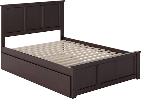 AFI Madison Platform Matching Foot Board with Full Size Urban Trundle Bed, Espresso