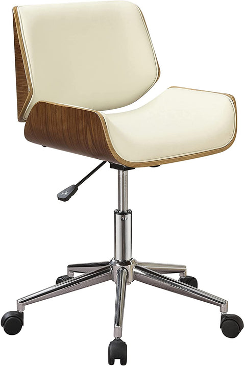 Oakestry Leatherette Office Chair, Ecru
