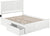 Oakestry Madison Platform Matching Footboard and Turbo Charger with Urban Bed Drawers, Queen, White