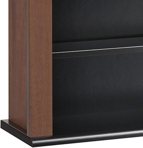 Oakestry Triple Wall Mounted Storage Cabinet, Cherry and Black