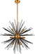 Oakestry Daegan 10 Light 26 inch Light Antique Brass Pendant