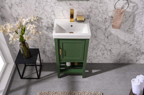 Oakestry 18-inch Pewter Green Sink Vanity