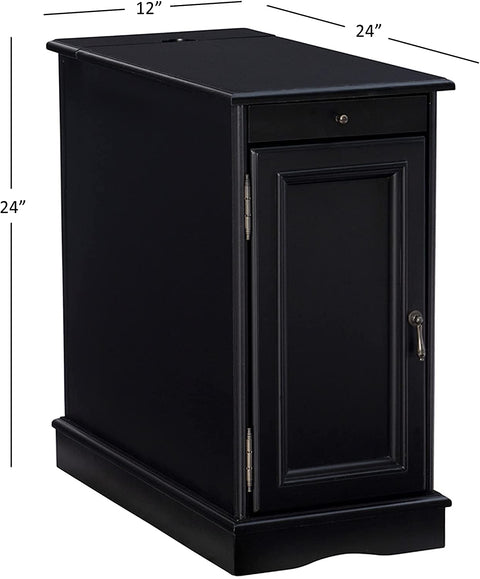 Oakestry Furniture Butler Accent Table, Black, Small,