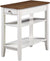 Oakestry American Heritage 1 Drawer Chairside End Table with Shelves, Driftwood Top/White Frame