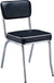 Oakestry Retro Side Chairs with Cushion Black and Chrome (Set of 2)