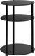 Oakestry Midnight Classic 3-Tier Round Glass Side Table, Black Glass