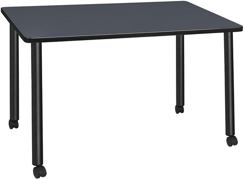 Oakestry Kee Mobile Training Room Tables, Medium, Grey/Black