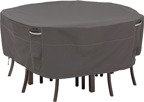 Oakestry Ravenna Water-Resistant 82 Inch Round Patio Table &amp; Chair Set Cover