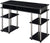 Oakestry No Tools Student Desk with Charging Station and Shelves, Black