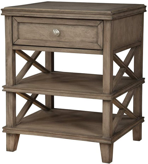 Oakestry Potter 1 Drawer Nightstand, French Truffle