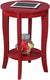 Oakestry American Heritage Round End Table, Cranberry Red