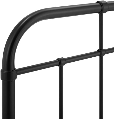 Oakestry Alessia Modern Farmhouse Metal Headboard, Full, Black