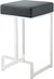Oakestry Square Counter Stool Black and Chrome, 24&#34; (105253)