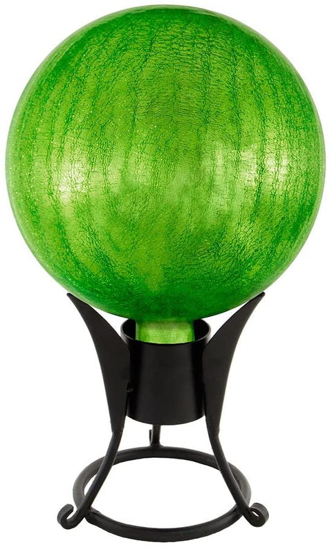 Oakestry G10-FG-C Gazing, Fern Green 10 inch Glass Garden Globe Ball Sphere, 10
