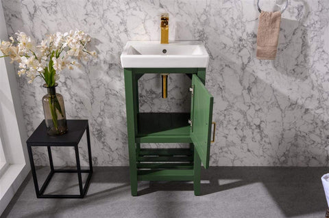 Oakestry 18-inch Pewter Green Sink Vanity
