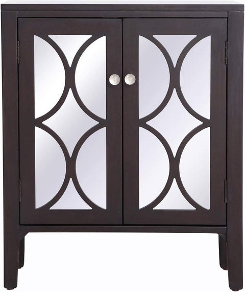 Elegant Decor Modern 2 Door 28&#34; Accent Cabinet in Hand Painted Dark Walnut