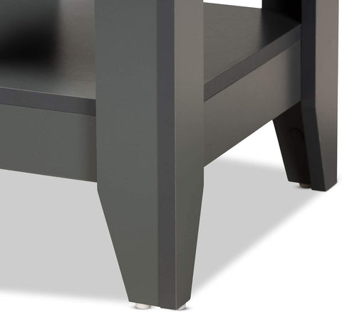 Oakestry Audra Modern and Contemporary Grey Finished Wood Living Room End Table