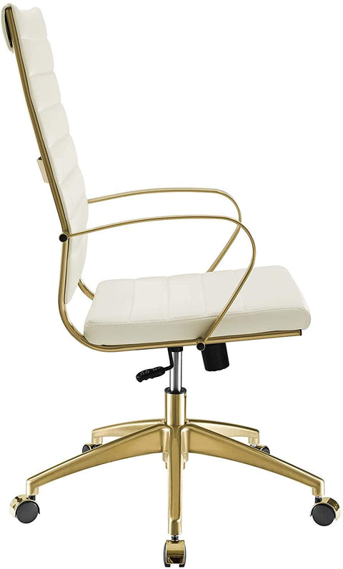 Oakestry Jive Gold Stainless Steel Executive Managerial Tall Swivel Highback Office Chair