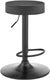 Oakestry Dax Backless Dark Gray Faux Leather Adjustable Height Bar Stool