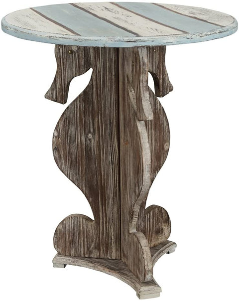 Oakestry Imports Islander Seahorse Accent Table, Brown, 24&#34; W x 24&#34; D x 28&#34; H, (A91750)