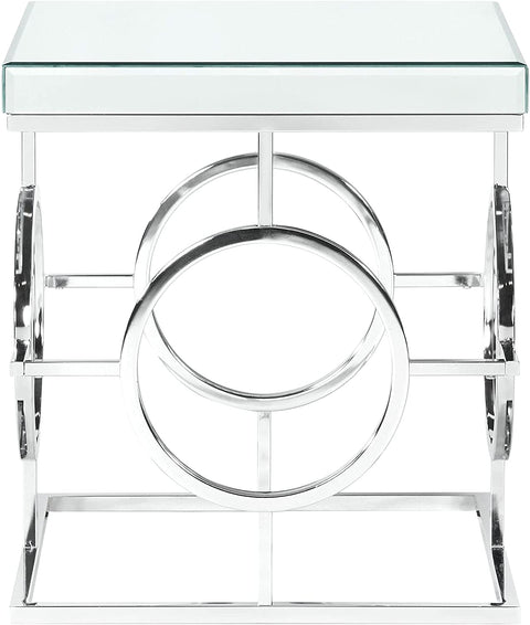 Oakestry Katie Square Mirrored End Table