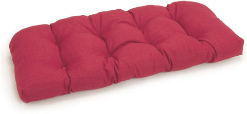 Oakestry U-Shaped Solid Spun Polyester Tufted Settee/Bench Cushion, 42&#34; x 19&#34;, Tangerine Dream