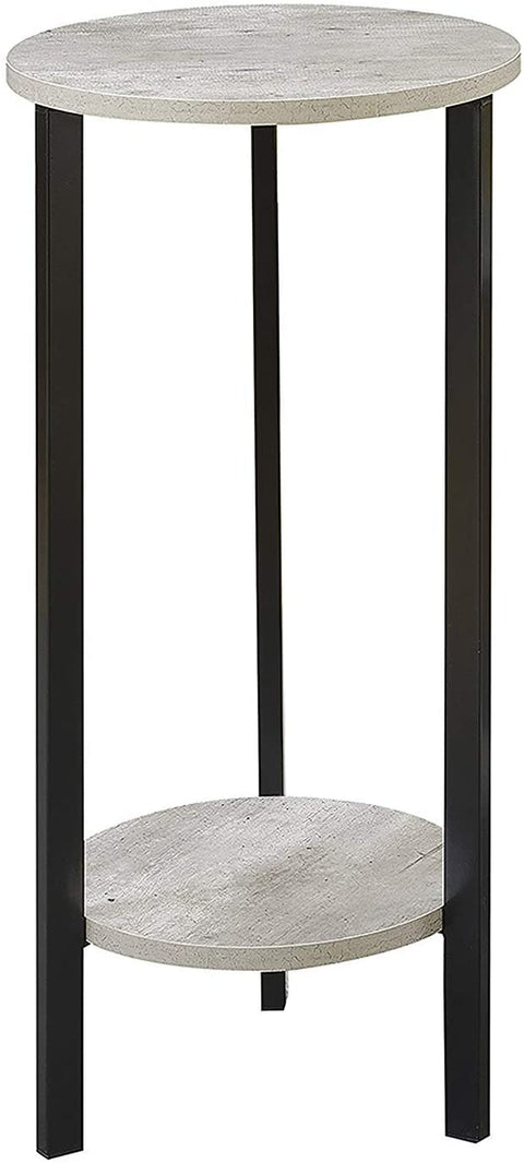 Oakestry Graystone 31&#34; Plant Stand, Weathered Gray / Black