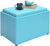 Oakestry Designs4Comfort Accent Storage Ottoman, Teal